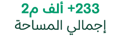 +233 ألف م2 إجمالي المساحة