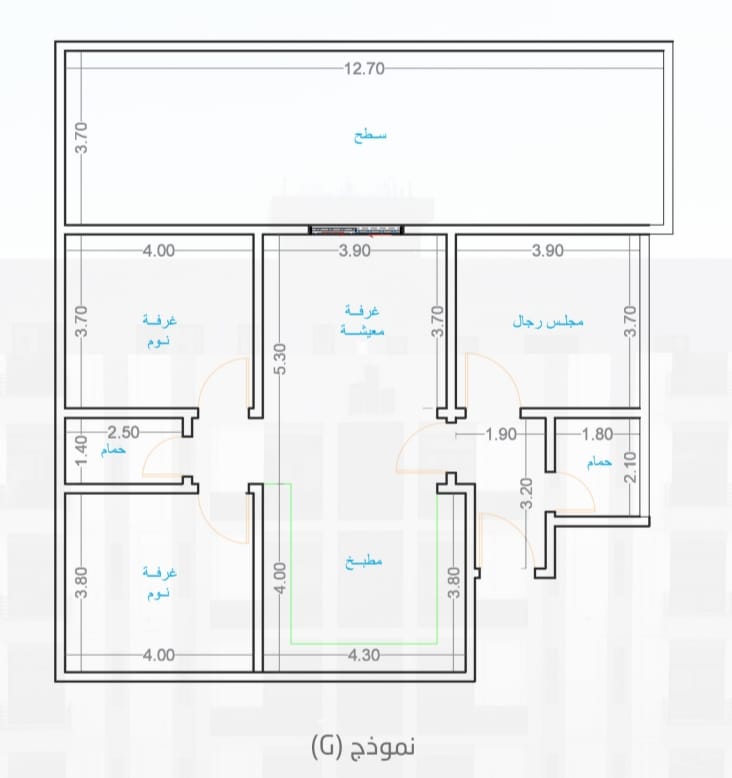 شقة 2 غرف في حكومي1 2